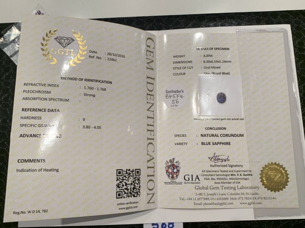 Sri Lankan Sapphire and Double Diamond Cluster Ring, 18ct White Gold