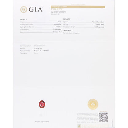 Ruby and Diamond Three-Stone Ring in Yellow Gold