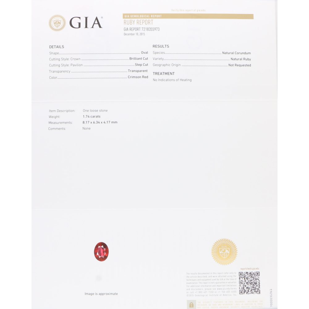 Ruby and Diamond Three-Stone Ring in Yellow Gold