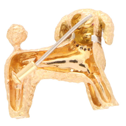 Ruby and Diamond Toy Poodle Dog Brooch