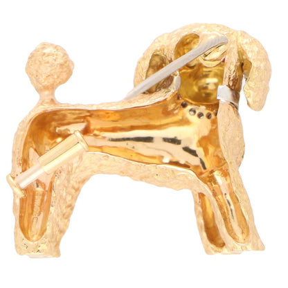 Ruby and Diamond Toy Poodle Dog Brooch