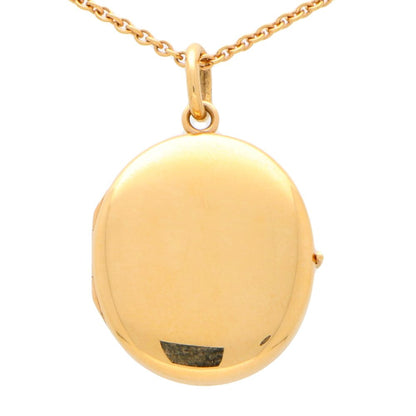 Oval Locket Pendant in Solid 18ct Gold