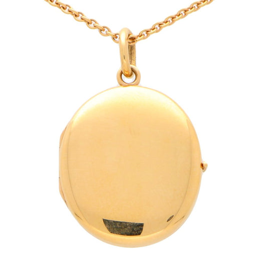 Oval Locket Pendant in Solid 18ct Gold