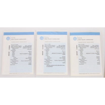 GIA Certified Diamond Three Stone Ring in 18ct Yellow Gold