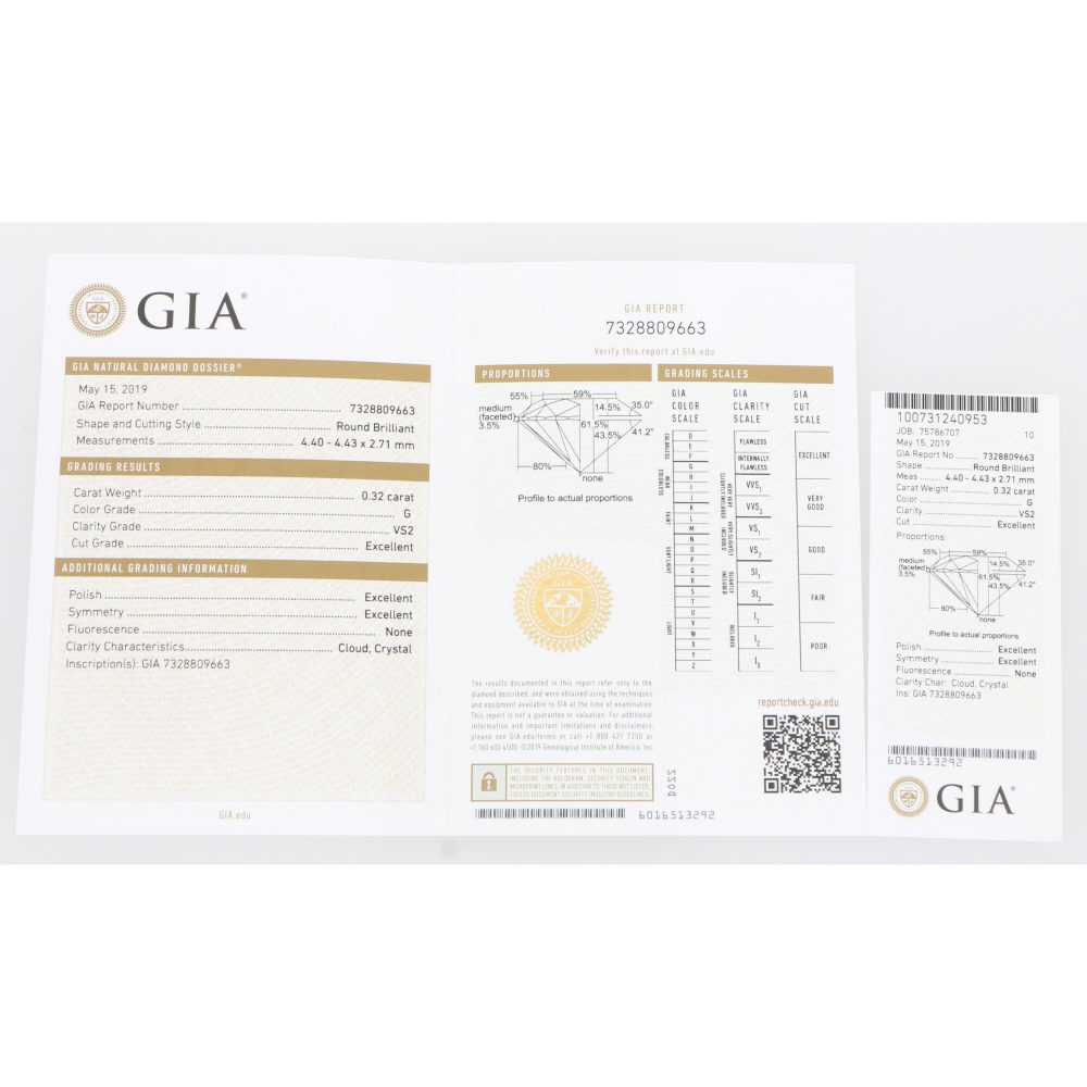 GIA Certified Three Stone Diamond Ring in Platinum