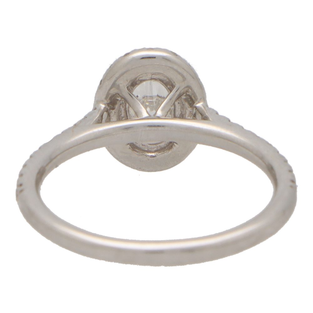 GIA Certified 0.70 Oval Brilliant Cut Diamond Engagement Ring