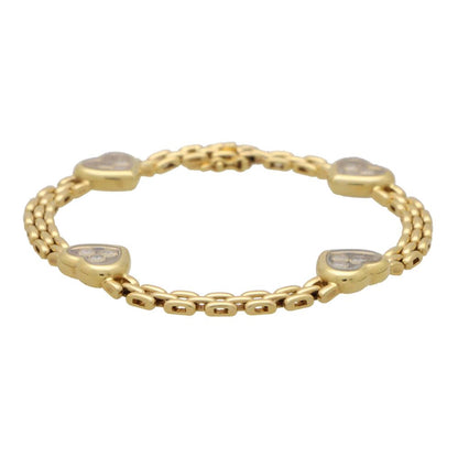 Vintage Chopard Happy Diamonds Heart Link Bracelet
