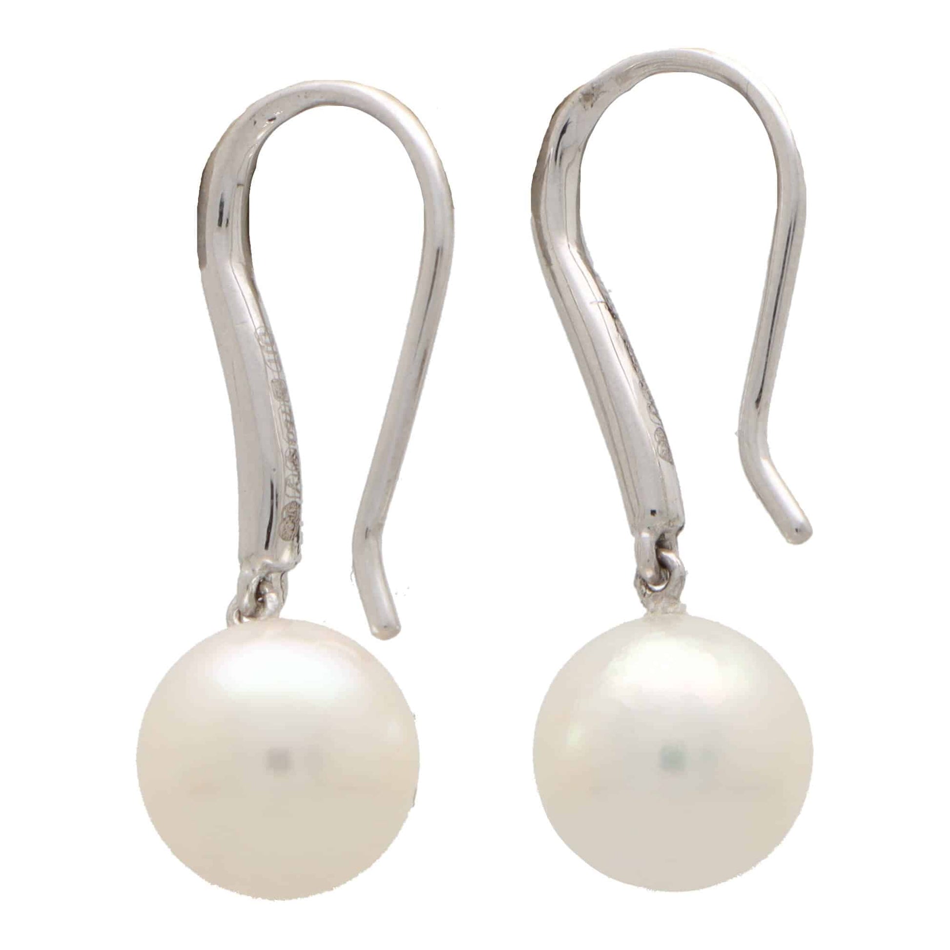 Akoya Pearl and Diamond Drop Earrings