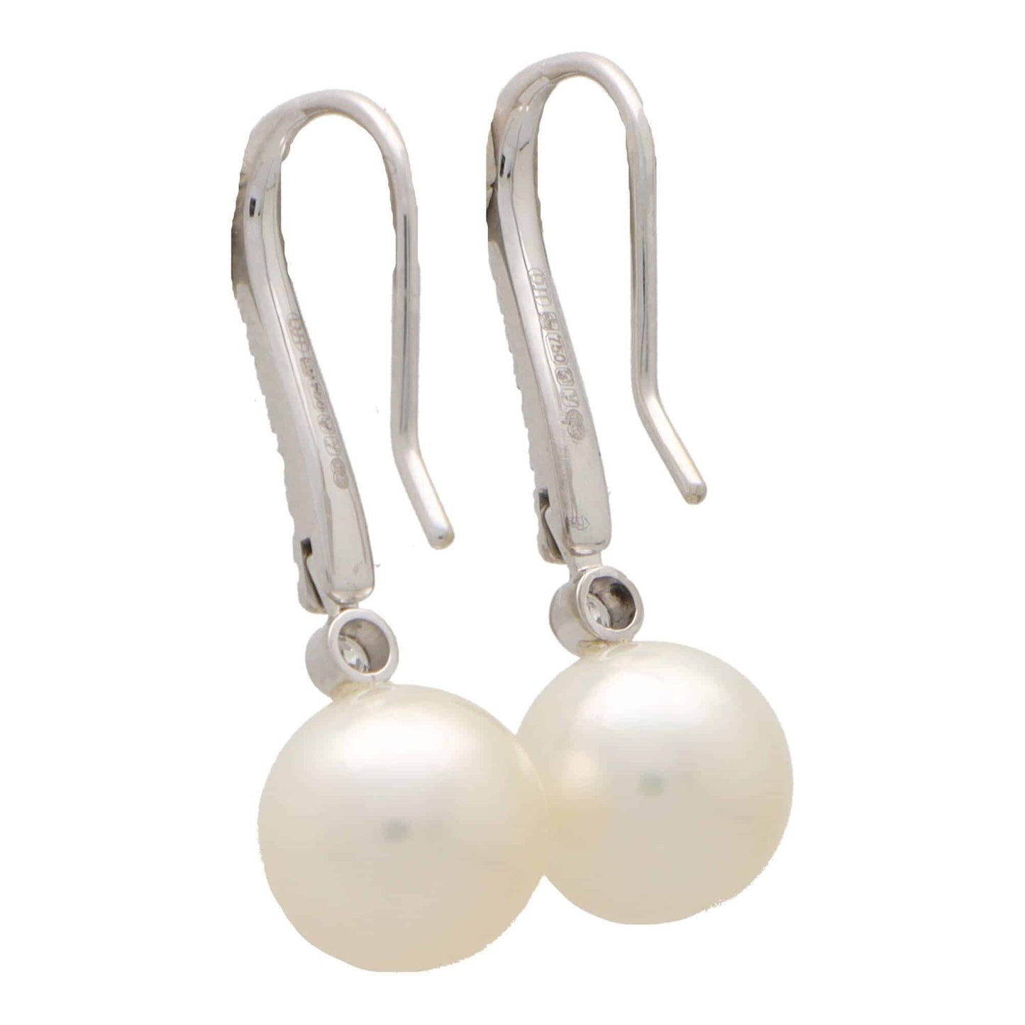 South Sea Pearl and Diamond Drop Earrings