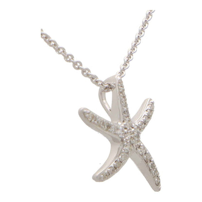 Diamond Starfish Pendant Necklace, 0.20ct