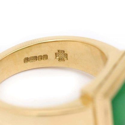 Boodles 18 Carat Gold Jade Necklace, Earrings and Matching Ring, Circa 2000