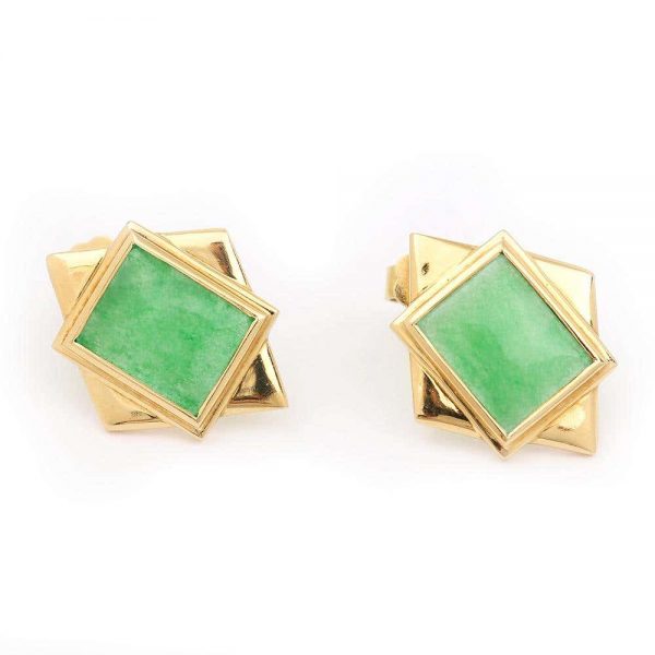 Boodles 18 Carat Gold Jade Necklace, Earrings and Matching Ring, Circa 2000