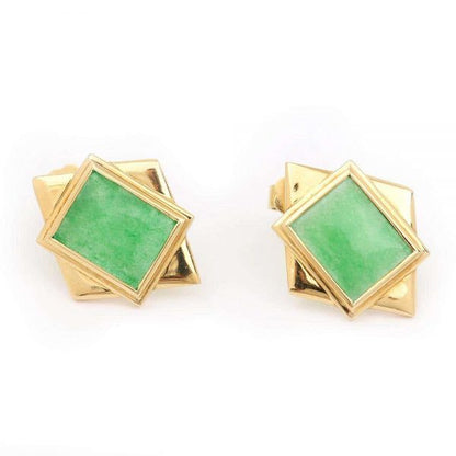 Boodles 18 Carat Gold Jade Necklace, Earrings and Matching Ring, Circa 2000