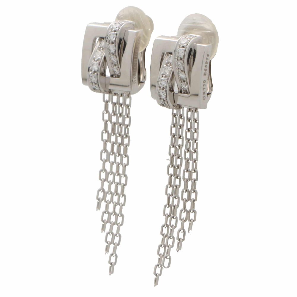 Vintage Boucheron Dechainee Diamond Drop Earrings