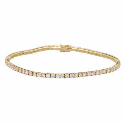 Contemporary 3.01ct Diamond Tennis Bracelet