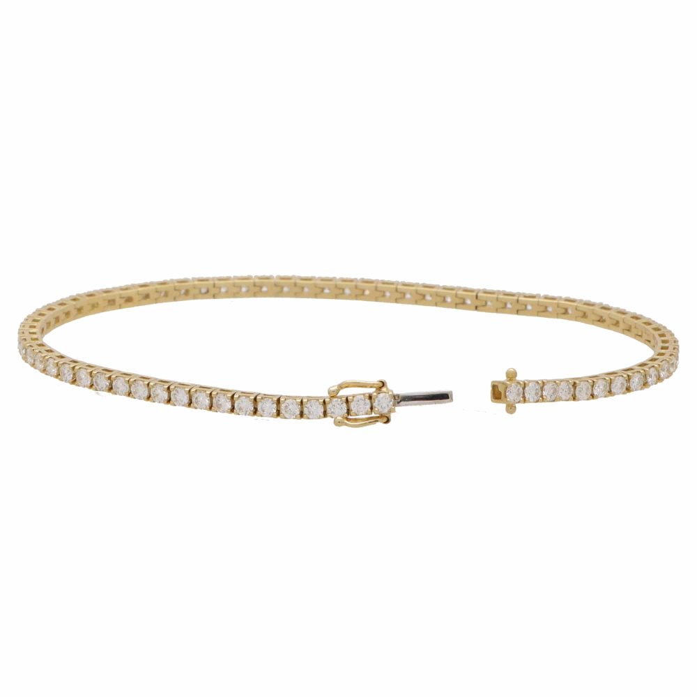 Contemporary 3.01ct Diamond Tennis Bracelet