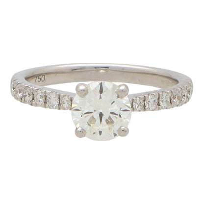 1 carat diamond ring in white gold