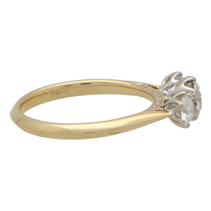 1.43ct Diamond Three Stone Ring With Diamond Shank