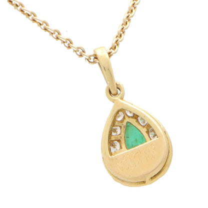 Vintage Van Cleef & Arpels chrysoprase and diamond pendant in gold.