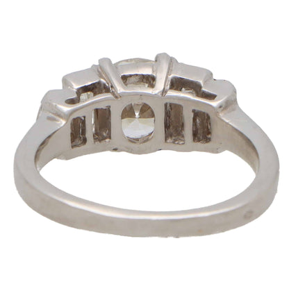 Vintage French Engagement Diamond Ring, 1.25ct