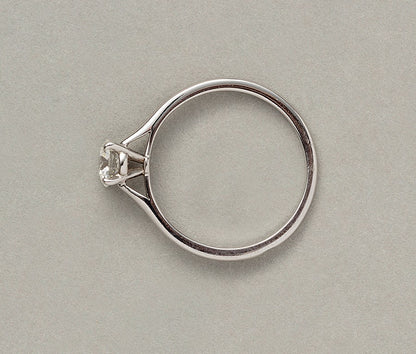 Modern Cartier Single Stone Diamond Ring with GIA Certificate