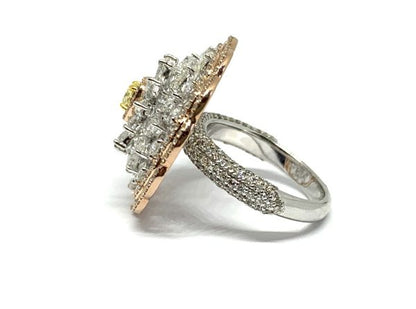 Diamond Cluster Cocktail Dress Ring, 2.51 carat total