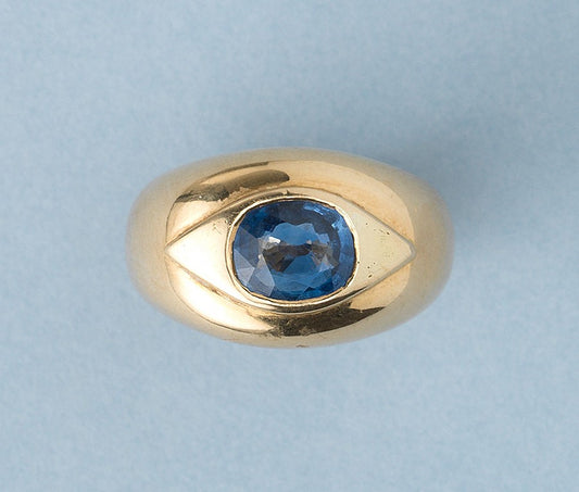 18ct Gold & Sapphire Evil Eye Ring