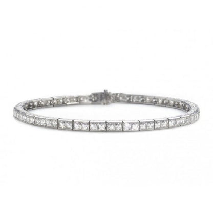 LINZ BROTHERS ART DECO DIAMOND AND PLATINUM LINE BRACELET