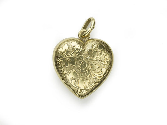 Antique Austrian 1920s Gold Heart Pendant