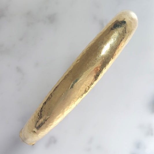 Lalaounis Hammered 22ct Gold Bangle Bracelet