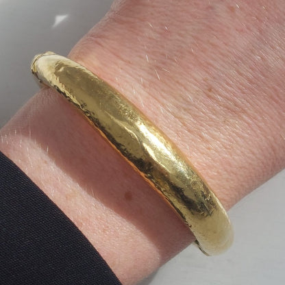 Lalaounis Hammered 22ct Gold Bangle Bracelet