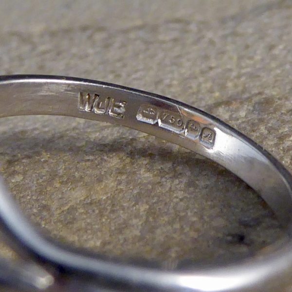 Large Opal 18ct White Gold Dress Ring