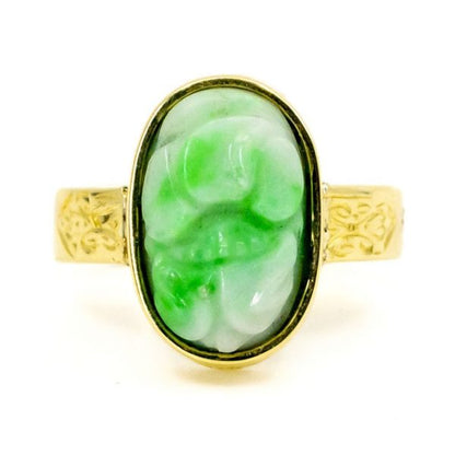 Late Victorian Jade and Gold Ring