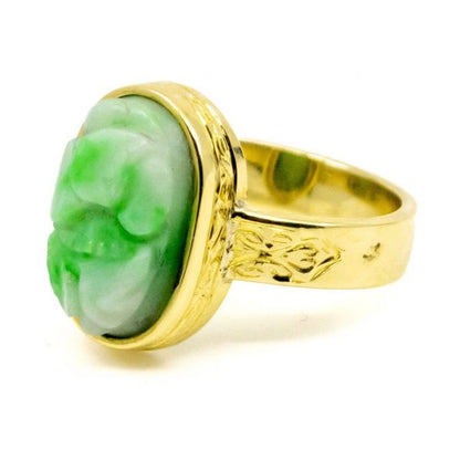 Late Victorian Jade and Gold Ring
