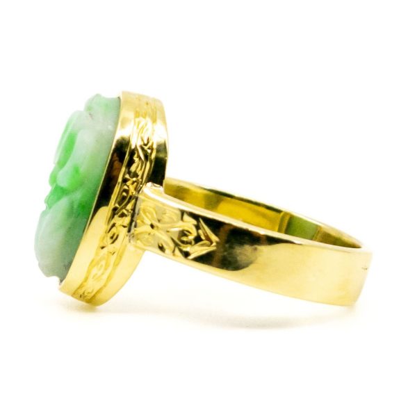 Late Victorian Jade and Gold Ring