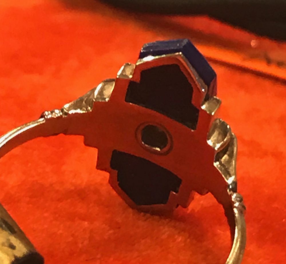 Art Deco Lapis Lazuli And Diamond Ring, C 1920's Jewellery Discovery