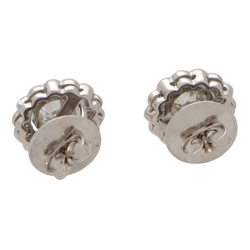 2.54ct Diamond Floral Cluster Earrings