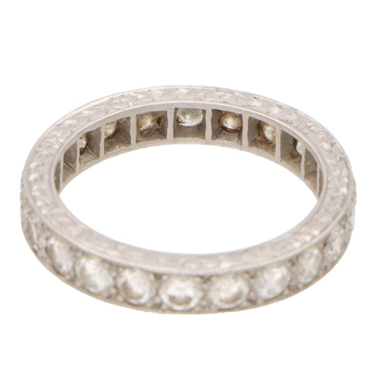 Vintage1.65ct Diamond and Platinum Eternity Ring