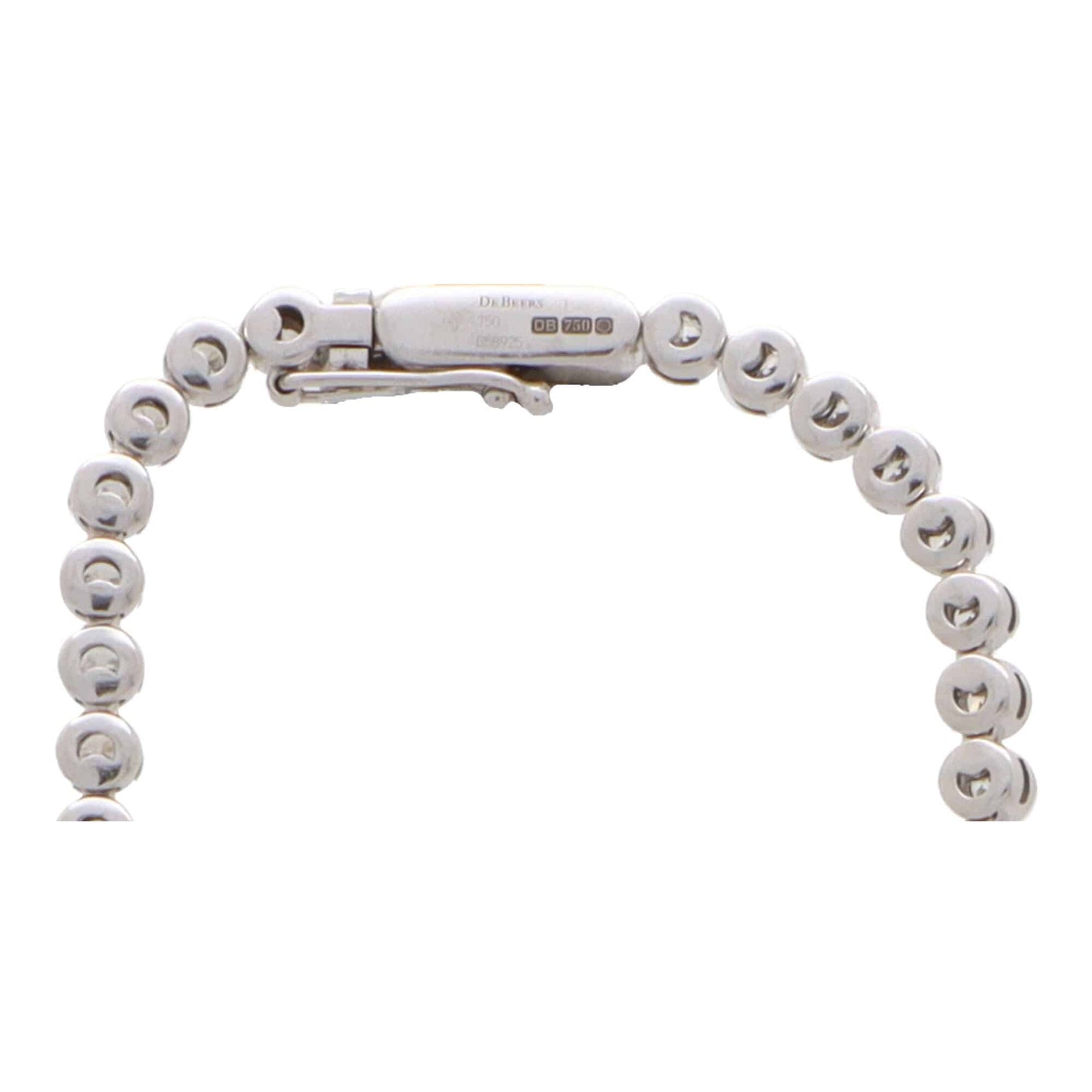 De Beers Vintage Diamond Line Riviere 18K Gold Necklace