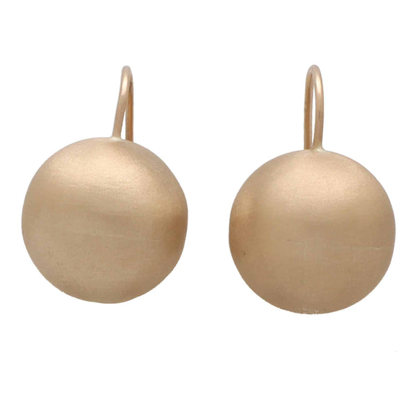 Vintage 9 Carat Rose Gold Ball Earrings