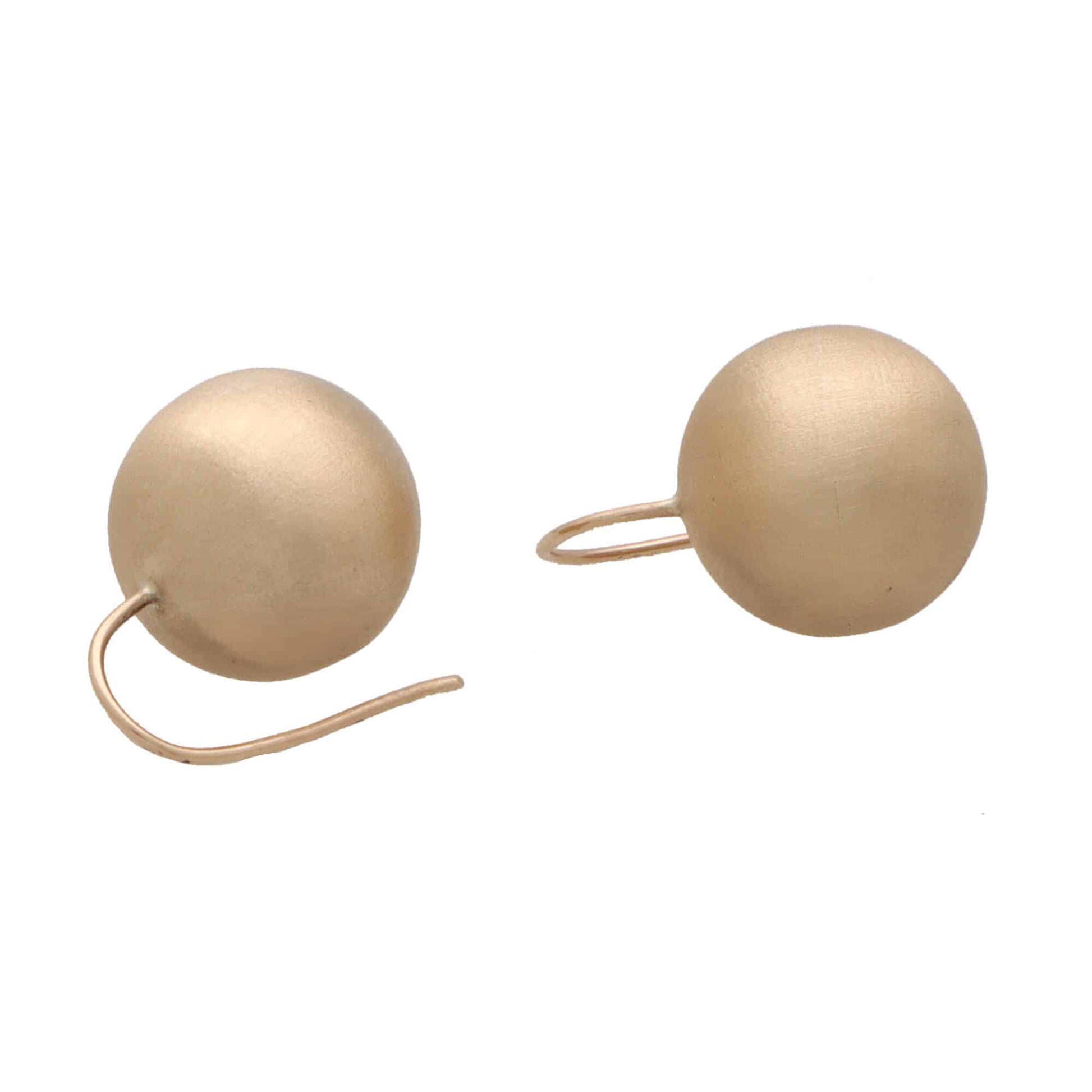 Vintage 9 Carat Rose Gold Ball Earrings