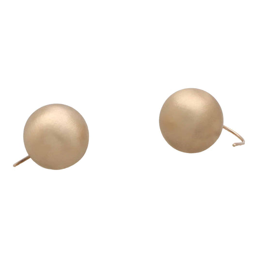 Vintage 9 Carat Rose Gold Ball Earrings
