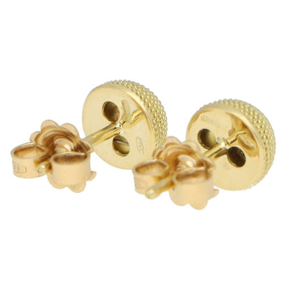 Woven dome gold stud earrings.