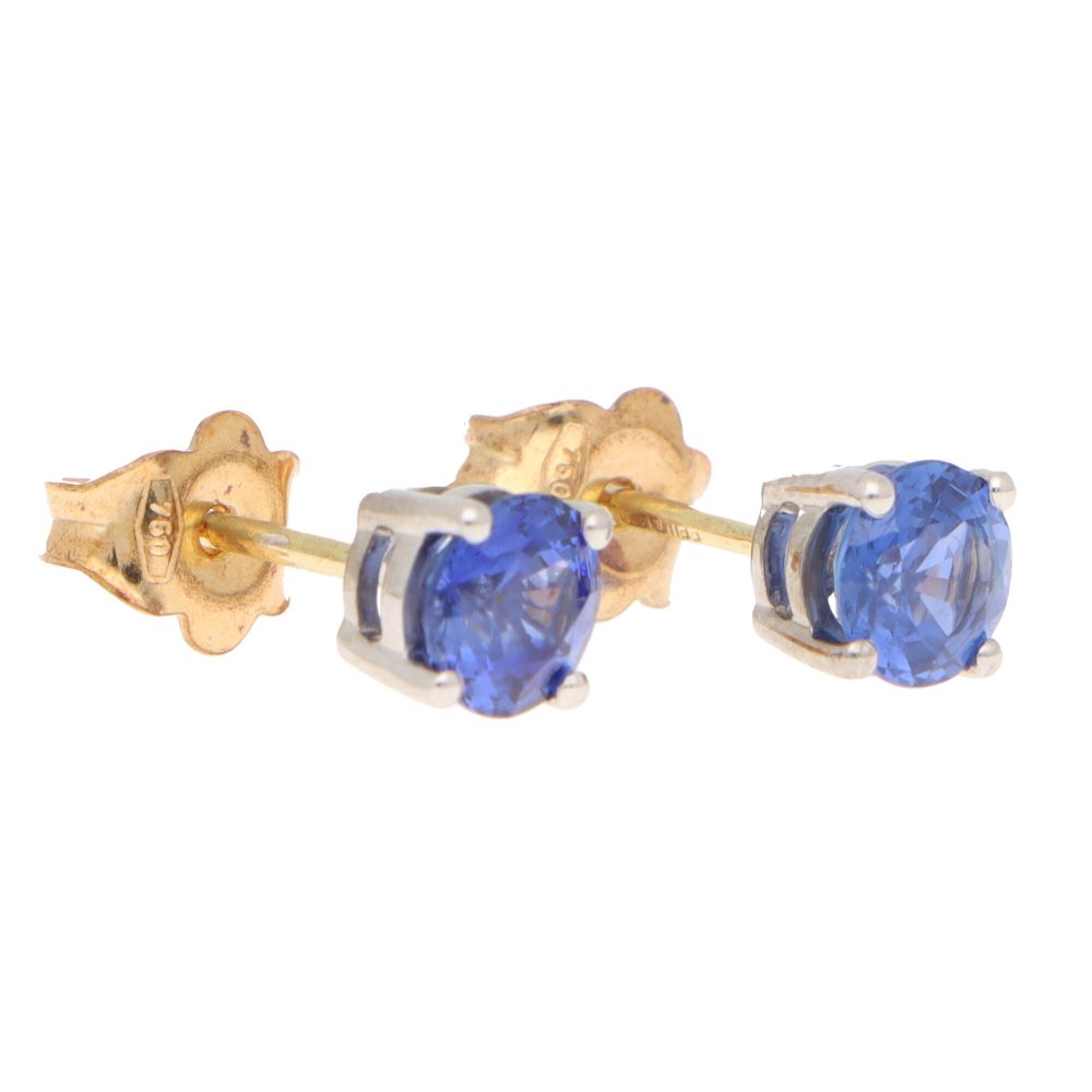 Modern 1.25ct Sapphire Stud Earrings
