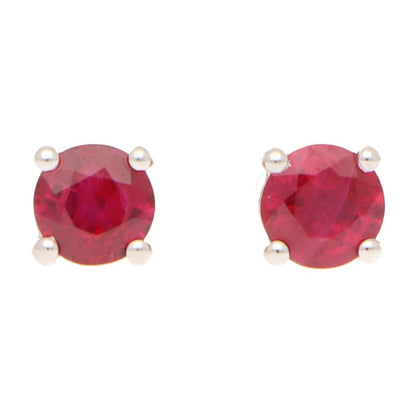 0.59ct Ruby Single Stone Stud Earrings
