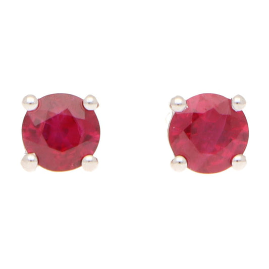 0.59ct Ruby Single Stone Stud Earrings