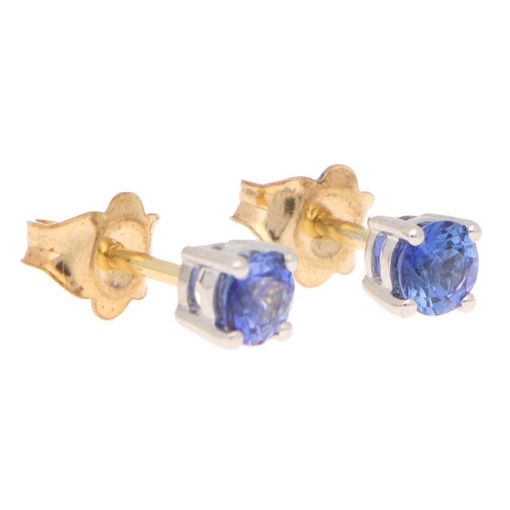 0.66ct Sapphire Solitaire Stud Earrings