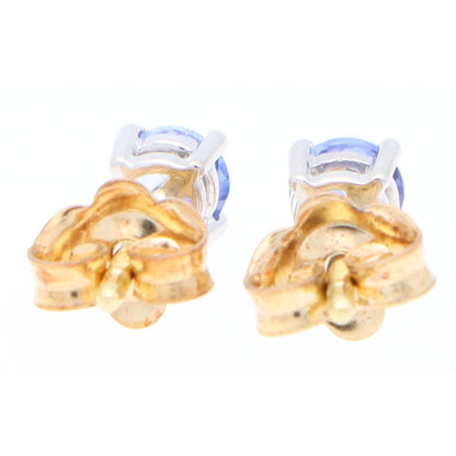 0.66ct Sapphire Solitaire Stud Earrings