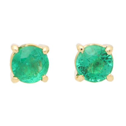 Single Stone 1.15ct Emerald Stud Earrings