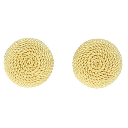 Woven dome gold stud earrings.
